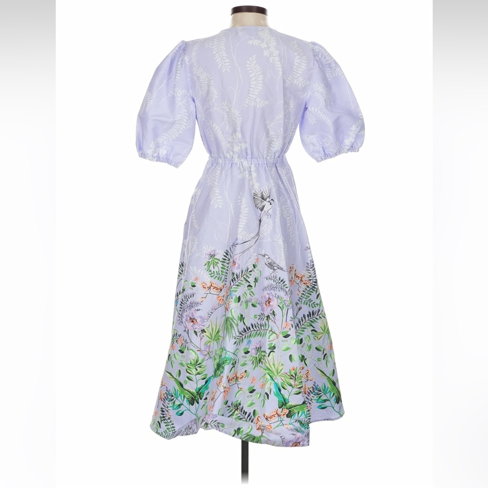 INC International Concepts Purple Floral Tie Front Dress Spring Easter - Picture 3 of 7